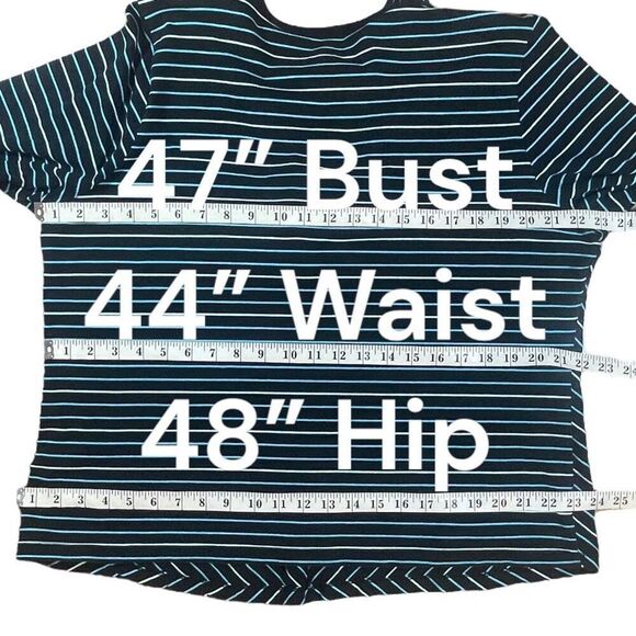 Lane Bryant Chevron Striped Tie Top Sz 18-20 - Picture 9 of 12